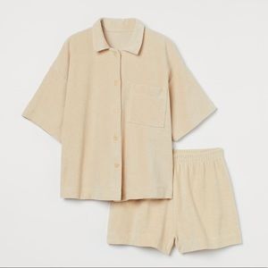 Beige H&M Terry Pjs Set